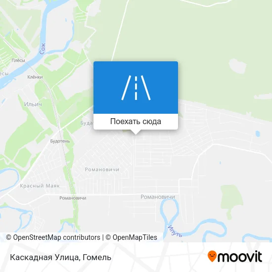 Карта Каскадная Улица