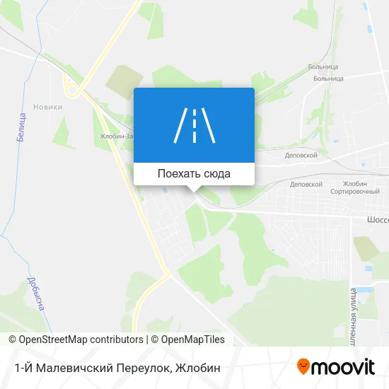 Карта 1-Й Малевичский Переулок