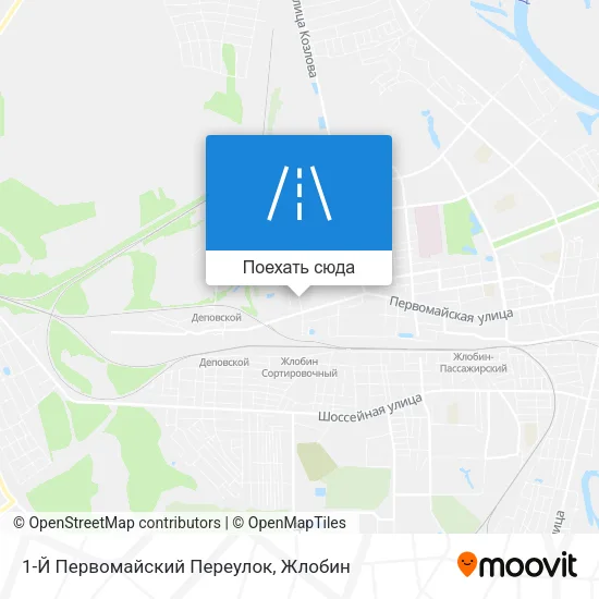 Карта 1-Й Первомайский Переулок