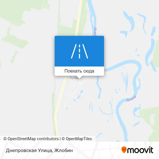 Карта Днепровская Улица