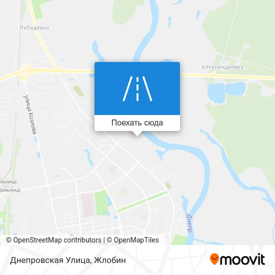 Карта Днепровская Улица