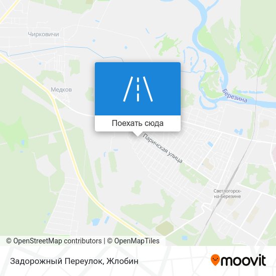 Карта Задорожный Переулок