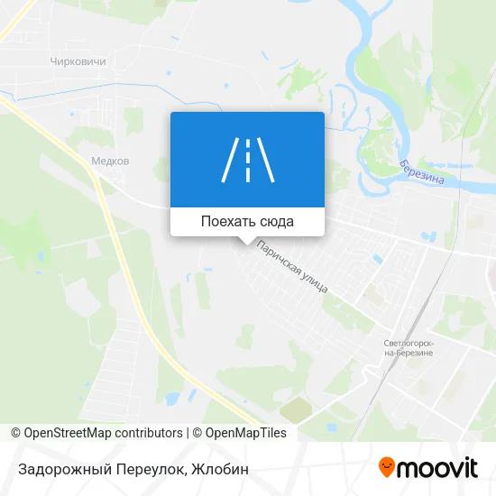 Карта Задорожный Переулок