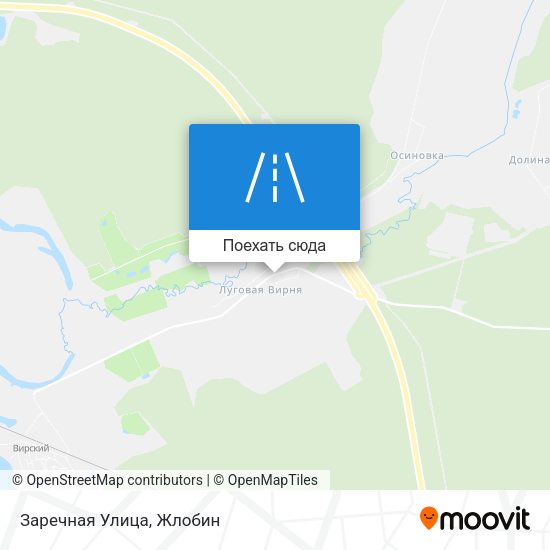 Карта Заречная Улица