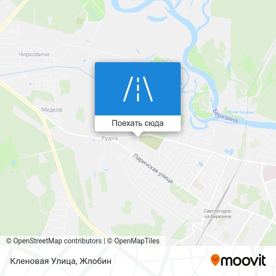 Карта Кленовая Улица