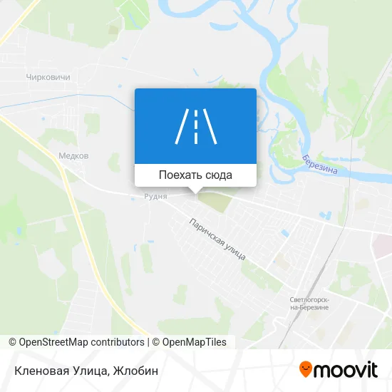 Карта Кленовая Улица