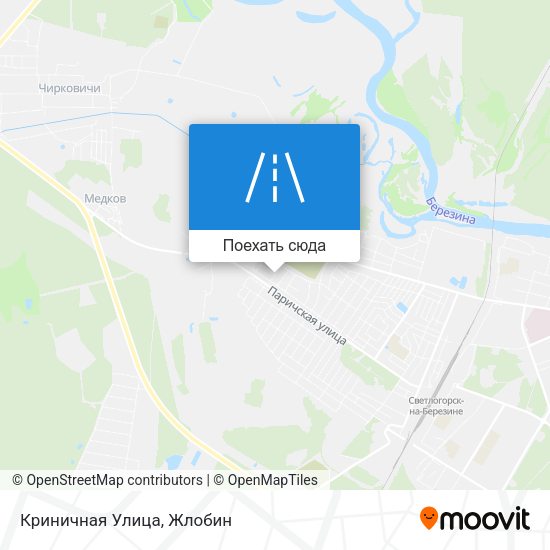 Карта Криничная Улица