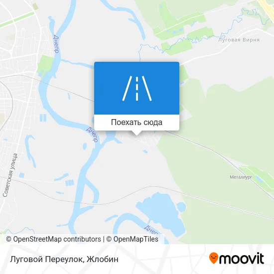 Карта Луговой Переулок