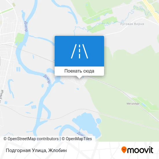 Карта Подгорная Улица