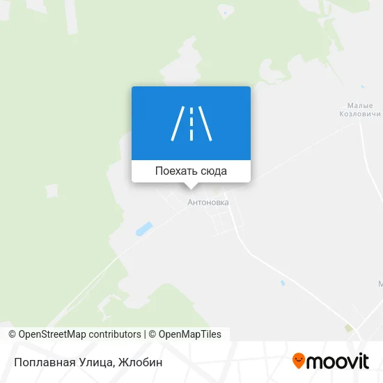 Карта Поплавная Улица