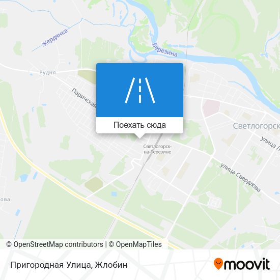 Карта Пригородная Улица