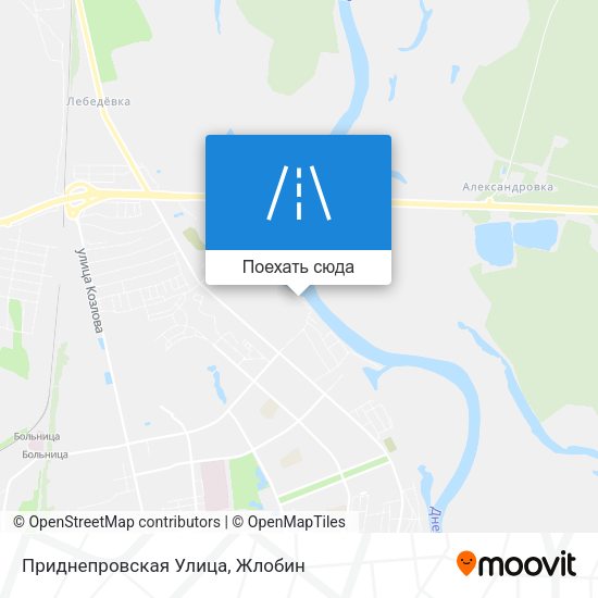 Карта Приднепровская Улица