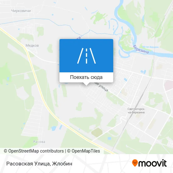 Карта Расовская Улица
