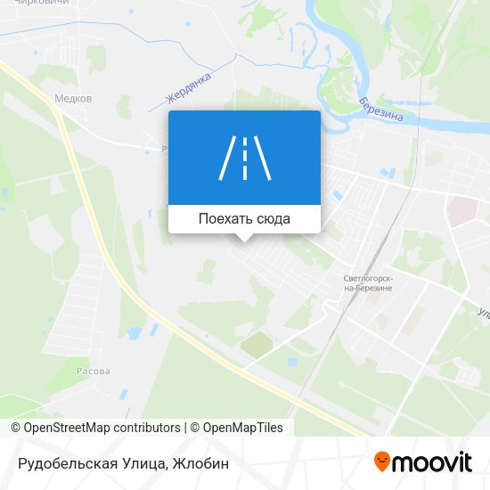 Карта Рудобельская Улица