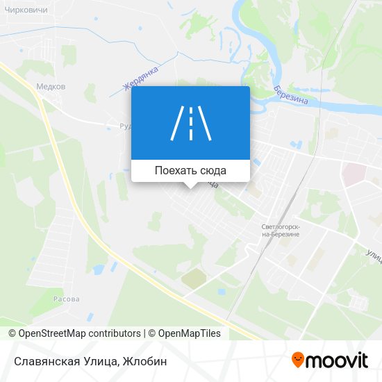 Карта Славянская Улица