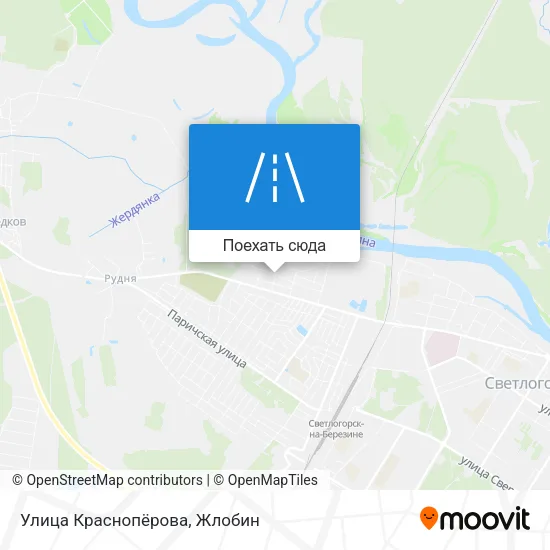 Карта Улица Краснопёрова