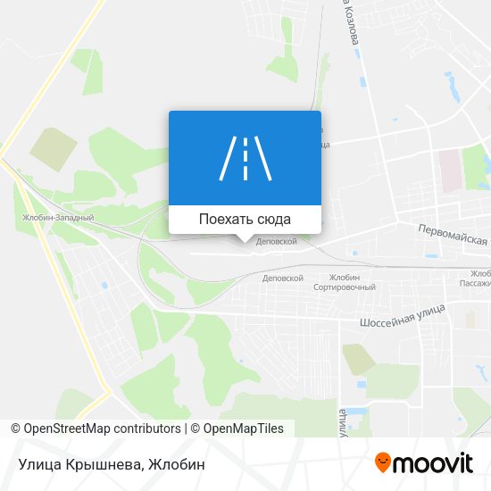Карта Улица Крышнева