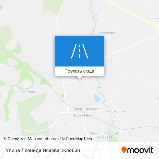 Карта Улица Леонида Исаева