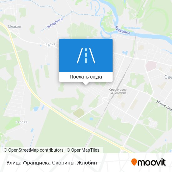 Карта Улица Франциска Скорины