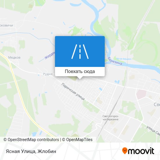 Карта Ясная Улица