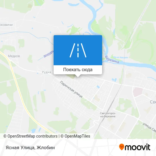 Карта Ясная Улица