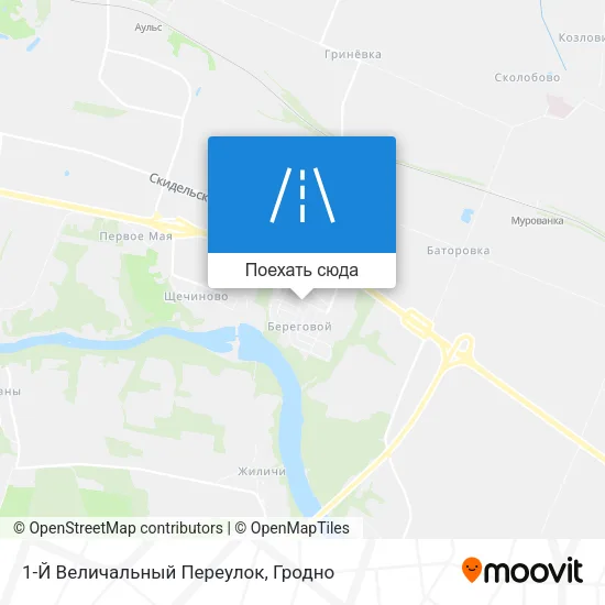 Карта 1-Й Величальный Переулок