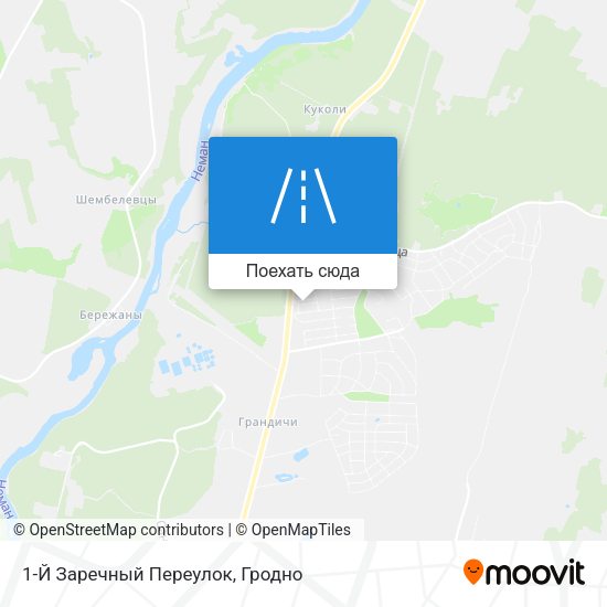Карта 1-Й Заречный Переулок