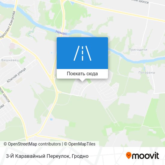 Карта 3-Й Каравайный Переулок