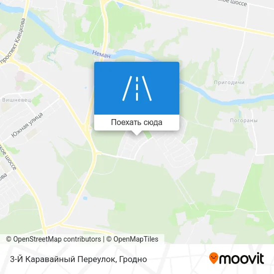 Карта 3-Й Каравайный Переулок