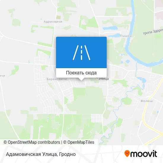Карта Адамовичская Улица