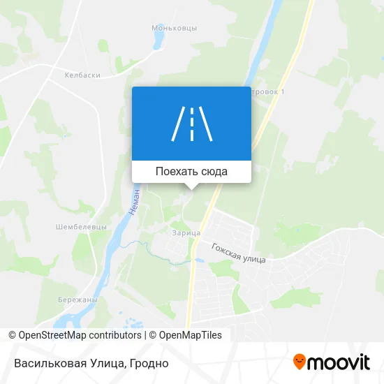 Карта Васильковая Улица