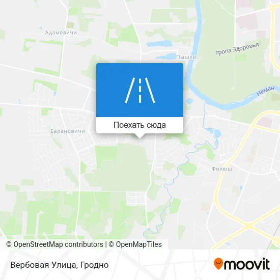 Карта Вербовая Улица