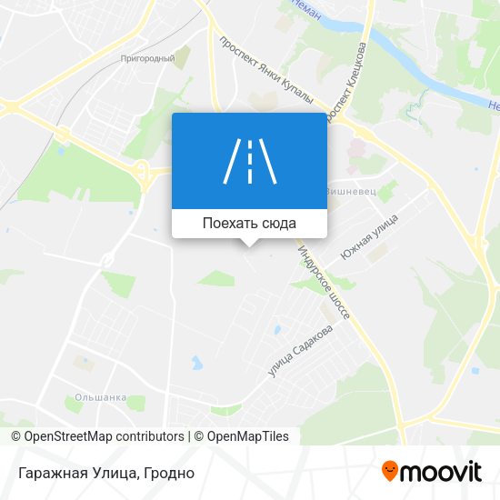 Карта Гаражная Улица