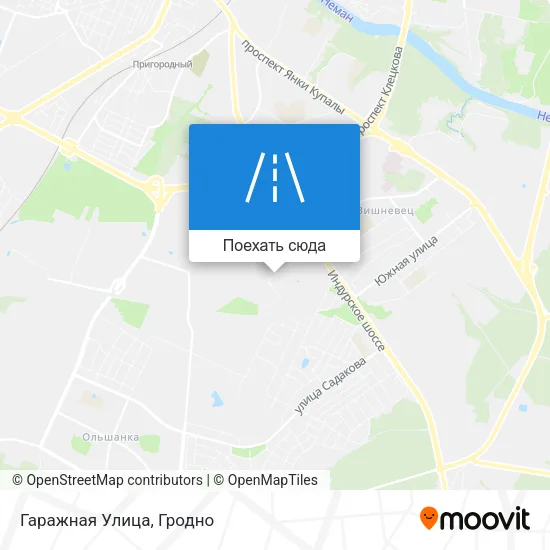 Карта Гаражная Улица