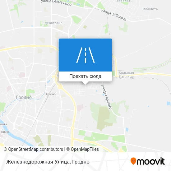 Карта Железнодорожная Улица