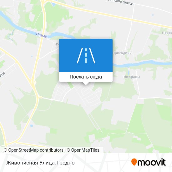 Карта Живописная Улица