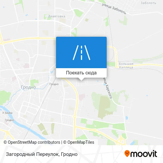 Карта Загородный Переулок