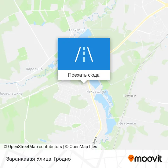 Карта Заранкавая Улица
