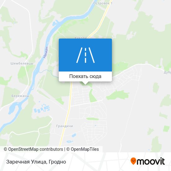 Карта Заречная Улица