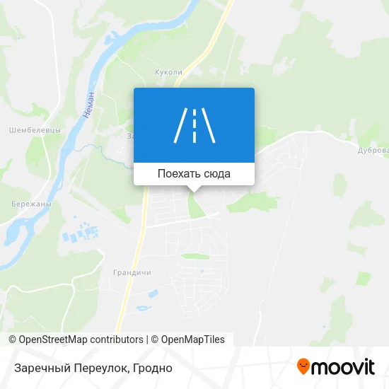Карта Заречный Переулок
