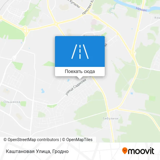 Карта Каштановая Улица