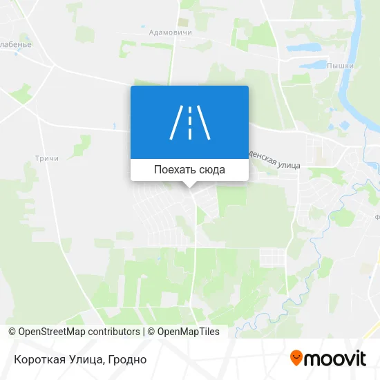 Карта Короткая Улица