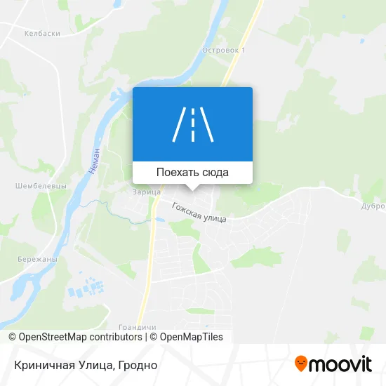 Карта Криничная Улица