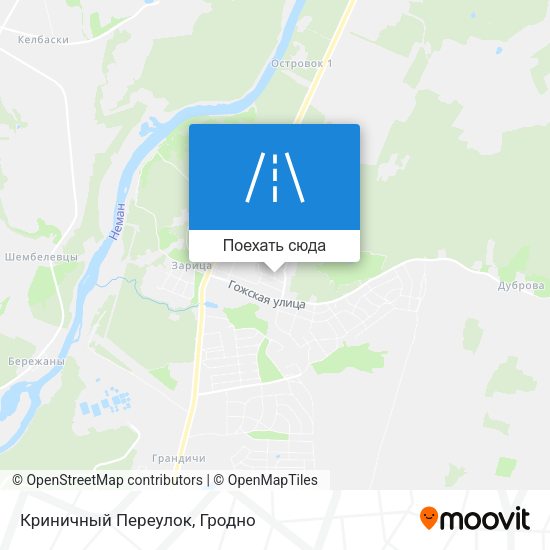 Карта Криничный Переулок
