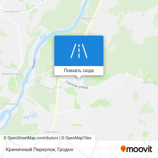 Карта Криничный Переулок