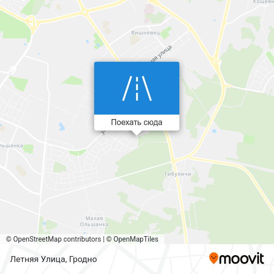 Карта Летняя Улица
