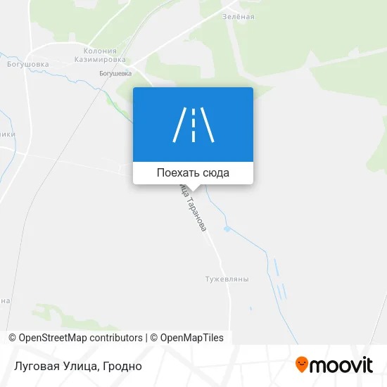 Карта Луговая Улица