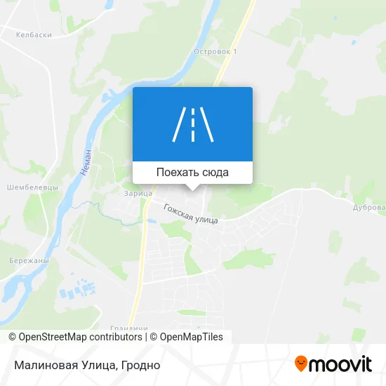 Карта Малиновая Улица