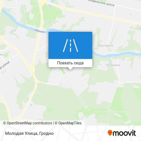 Карта Молодая Улица