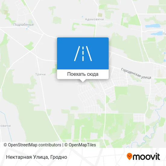 Карта Нектарная Улица